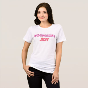 Normalize Joy pink glitter bubbles Tri-Blend Shirt