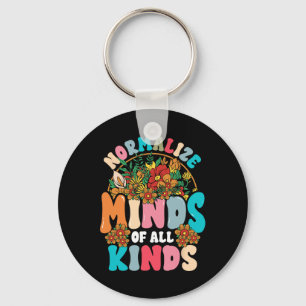 Normalize Minds Of All Kinds Autism Awareness Neur Keychain