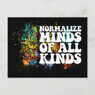 Normalize Minds of All Kinds Autism Awareness Postcard
