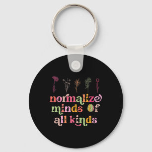 Normalize Minds Of All Kinds Autism Awareness Sped Keychain