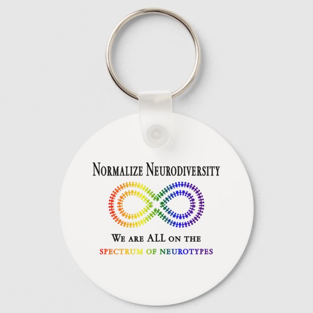 Normalize Neurodiversity Keychain (Front)