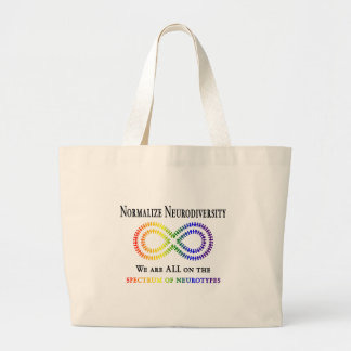 Normalize Neurodiversity Large Tote Bag