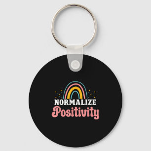 Normalize Sitivity Rainbow Funny Saying Motivation Keychain