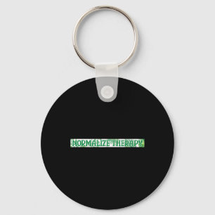 Normalize Therapy Mental Health Awareness Warrior Keychain