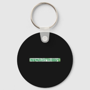 Normalize Therapy Mental Health Awareness Warrior Keychain
