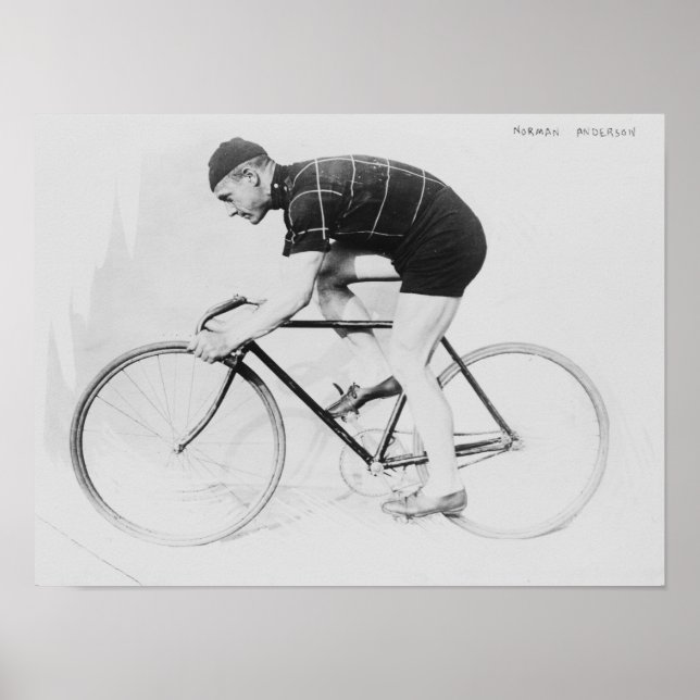Norman Anderson Side View of Racing Bicycle Poster (Front)