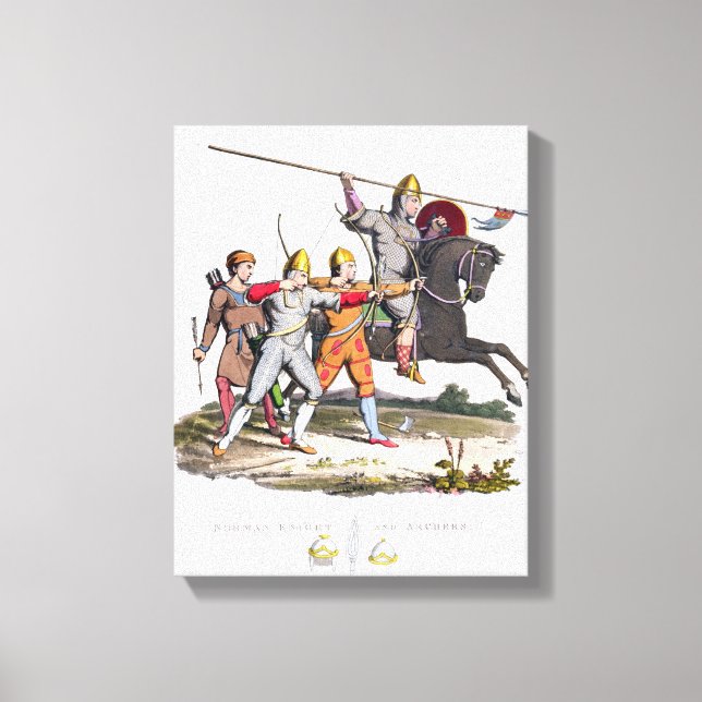 Norman Knight and Archers, 1066, from 'Ancient Arm Canvas Print (Front)