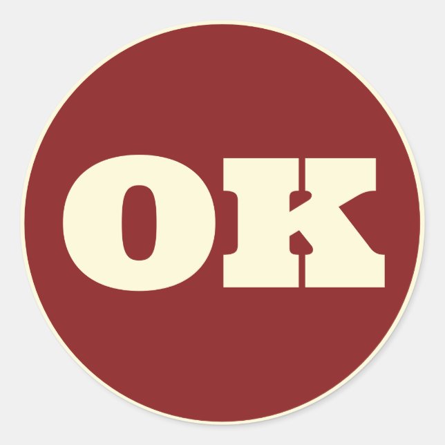 Norman (OK) - Crimson x Cream Classic Round Sticker (Front)