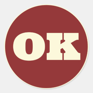 Norman (OK) - Crimson x Cream Classic Round Sticker