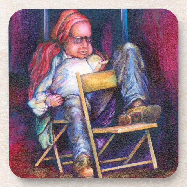 Norman Perfers to Draw in His Sleep Coaster (Front)