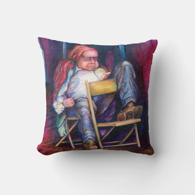 Norman Perfers to Draw in His Sleep Throw Pillow (Front)
