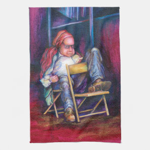 Norman Prefers to Draw in his Sleep Kitchen Towel