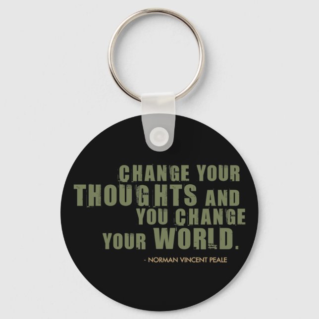 Norman Vincent Peale Quote Keychain (Front)