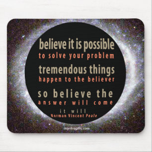 Norman Vincent Peale Quote Mouse Pad