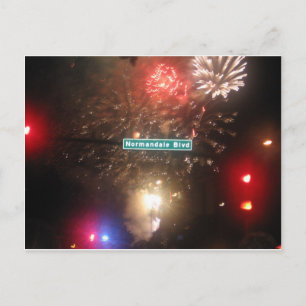 NORMANDALE BLVD FIREWORKS POSTCARD