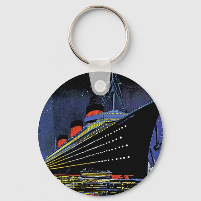 Normandie at Night Keychain (Front)