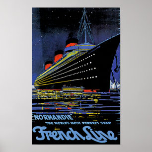 Normandie at Night Poster