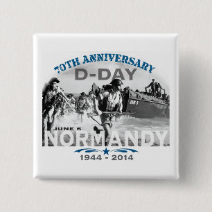 Normandy 70th D-Day Anniversary 2 Inch Square Button