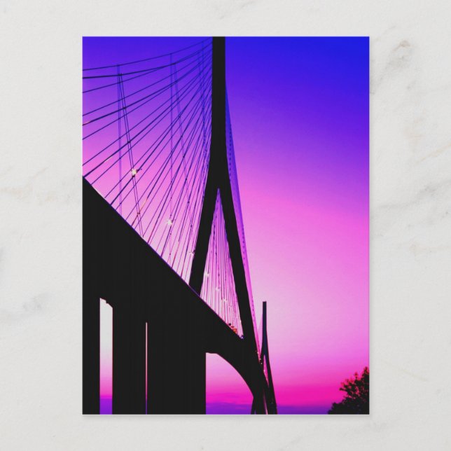 Normandy Bridge, Le Havre, France Postcard (Front)