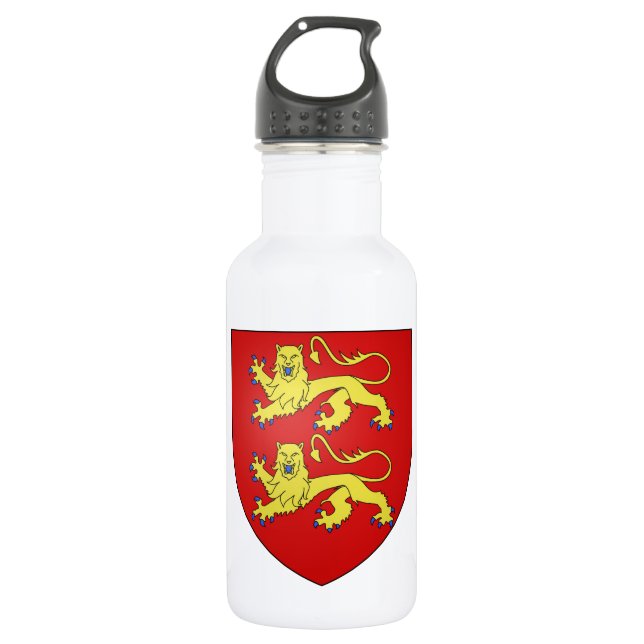 Normandy (France) Coat of Arms 532 Ml Water Bottle (Front)