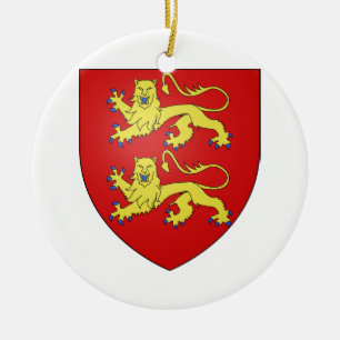 Normandy (France) Coat of Arms Ceramic Ornament