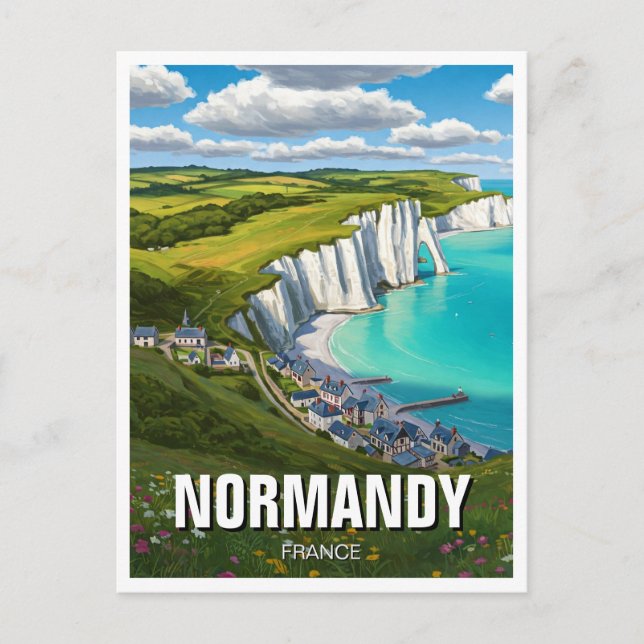 Normandy France Travel Postcard (Front)