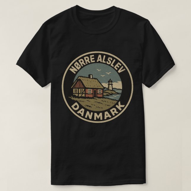 Nørre Alslev, Denmark Danmark  T-Shirt (Design Front)