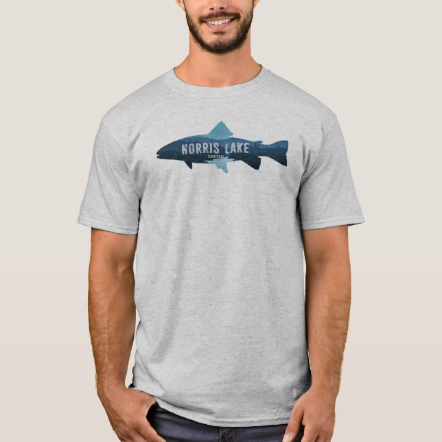 Norris Lake Tennessee Fish T-Shirt (Front)