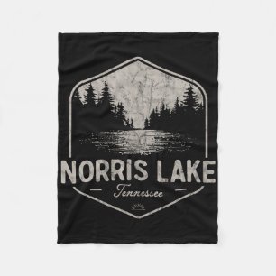 Norris Lake Tennessee Outdoors Vintage Fleece Blanket