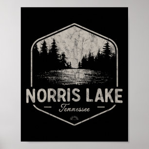 Norris Lake Tennessee Outdoors Vintage Poster
