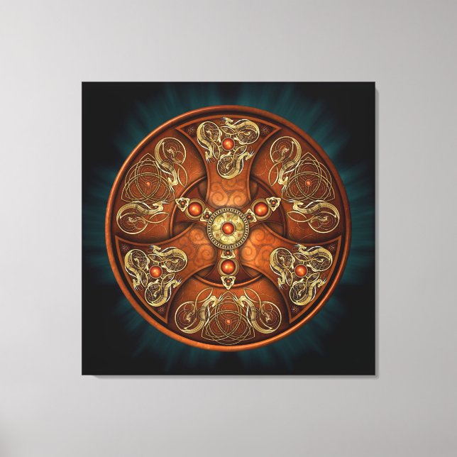 Norse Chieftain's Shield Canvas Print (Front)