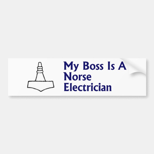 Norse Electrician Bumper Sticker (Front)