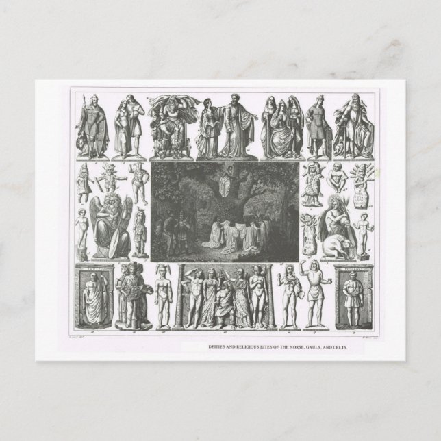 Norse, Gaul and Celtic gods Postcard (Front)