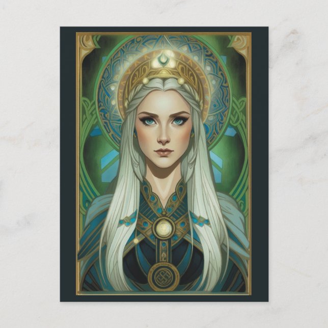 Norse Goddess Sigyn Art Postcard Paint Version   (Front)