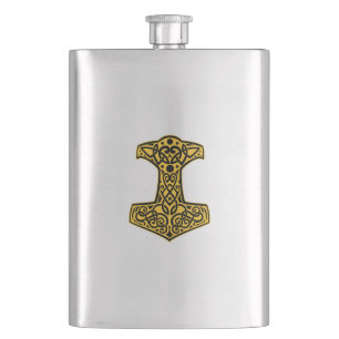 Norse Hammer Hip Flask