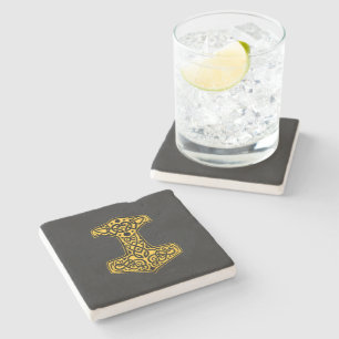 Norse Hammer Stone Coaster