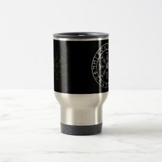 Norse Helm of Awe with Runes Travel Mug