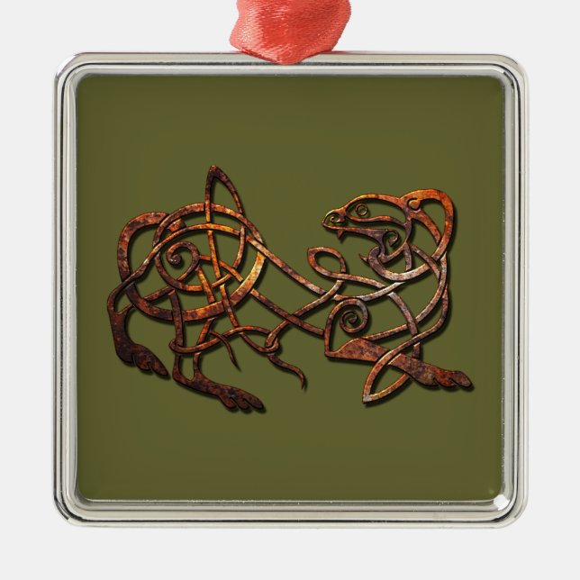 Norse Lion Metal Ornament (Front)