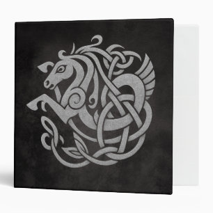 Norse Mythic Horse Knot Design Binder