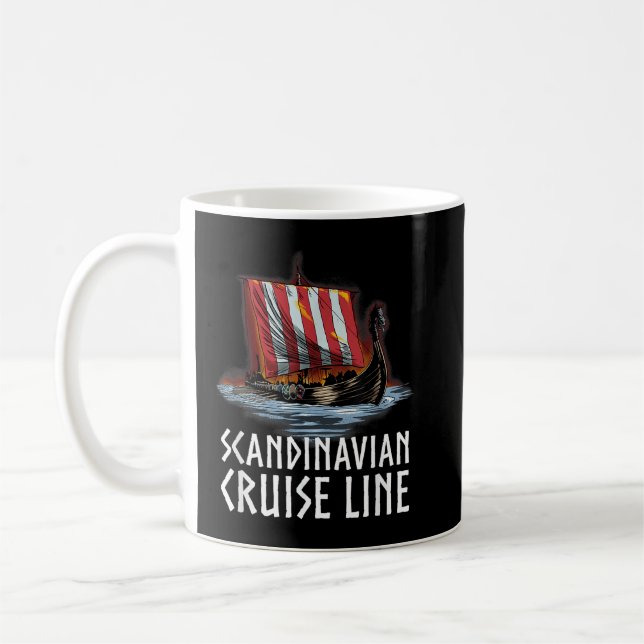 Norse Mythology - Scandinavian Cruise Line - Vikin Coffee Mug (Left)