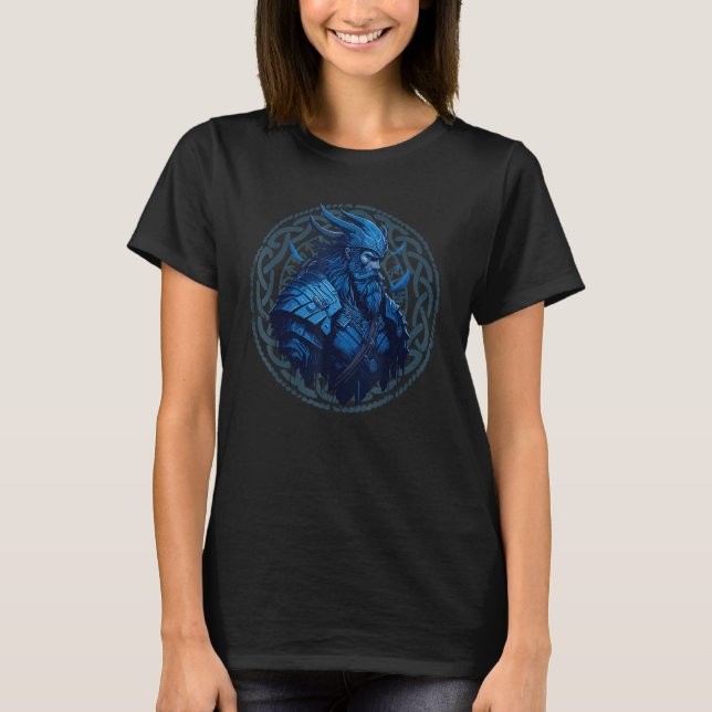 Norse Mythology Valhalla Odin Norsemen Viking T-Shirt (Front)