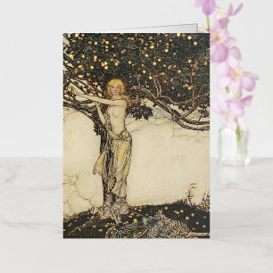 Norse Mythology Wagner Freya the Fair One Rackham Foil Greeting Card