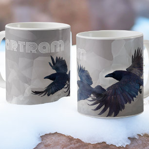 Norse Ravens Mythology Art - Huginn & Muninn - Coffee Mug