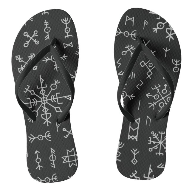 Norse Runes Flip Flops (Footbed)