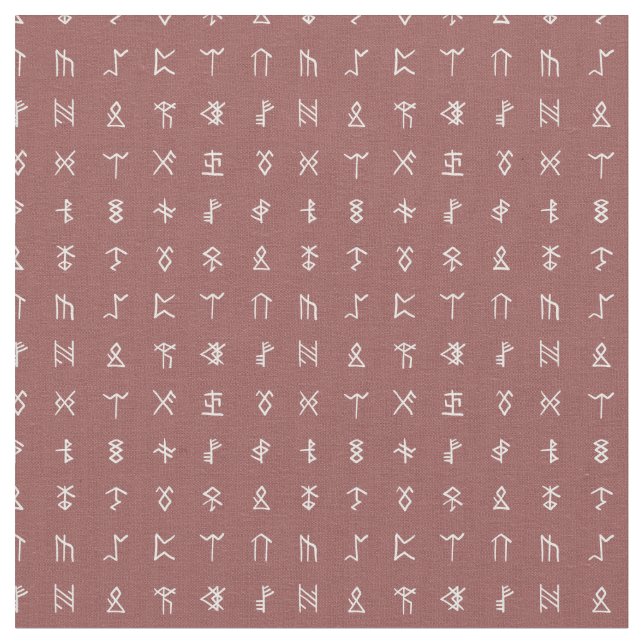 Norse Runes Symbol Pattern Fabric (Close Up)