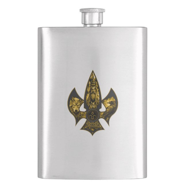 Norse Spear Hip Flask (Front)