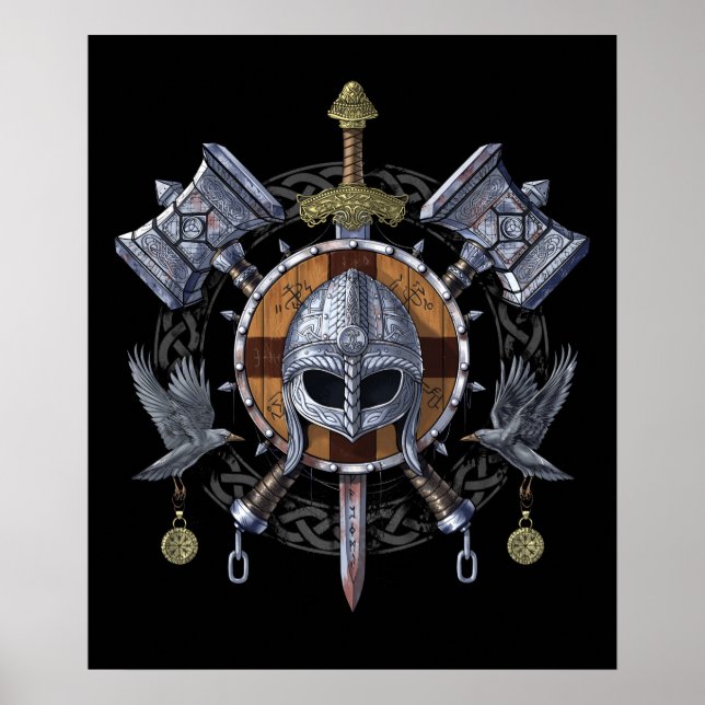 Norse Viking Warrior Armory Poster (Front)