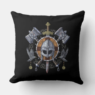 Norse Viking Warrior Armoury Throw Pillow