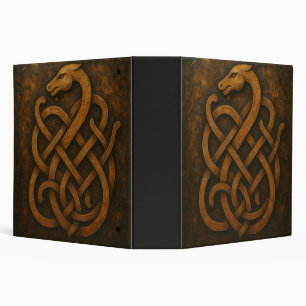 Norse Wolf Sigil – Viking Rune Art on Black Stone Binder