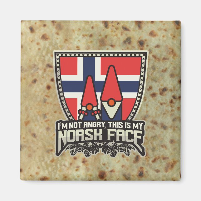 Norsk Face Magnet (Front)